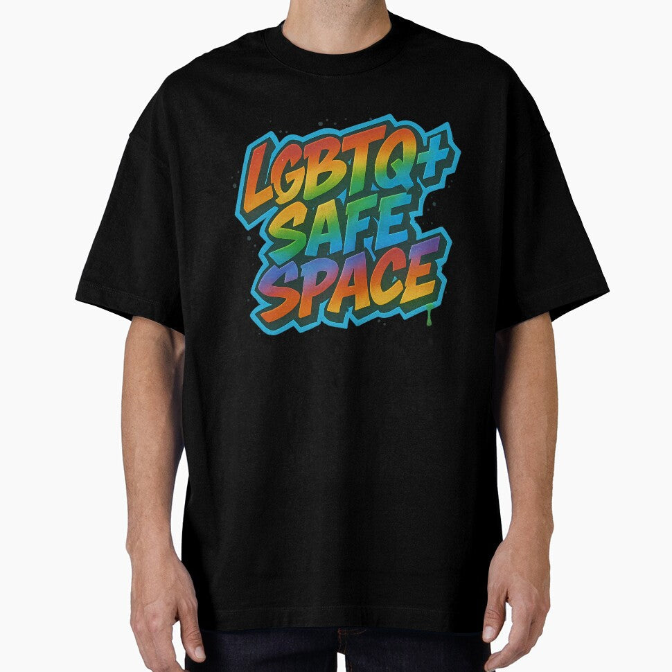LGBTQ+ Safe Space Bold Graffiti Design by Haus Of Sin - Adult & Kids T-Shirts, Sweatshirts & Hoodies apparel design preview 1