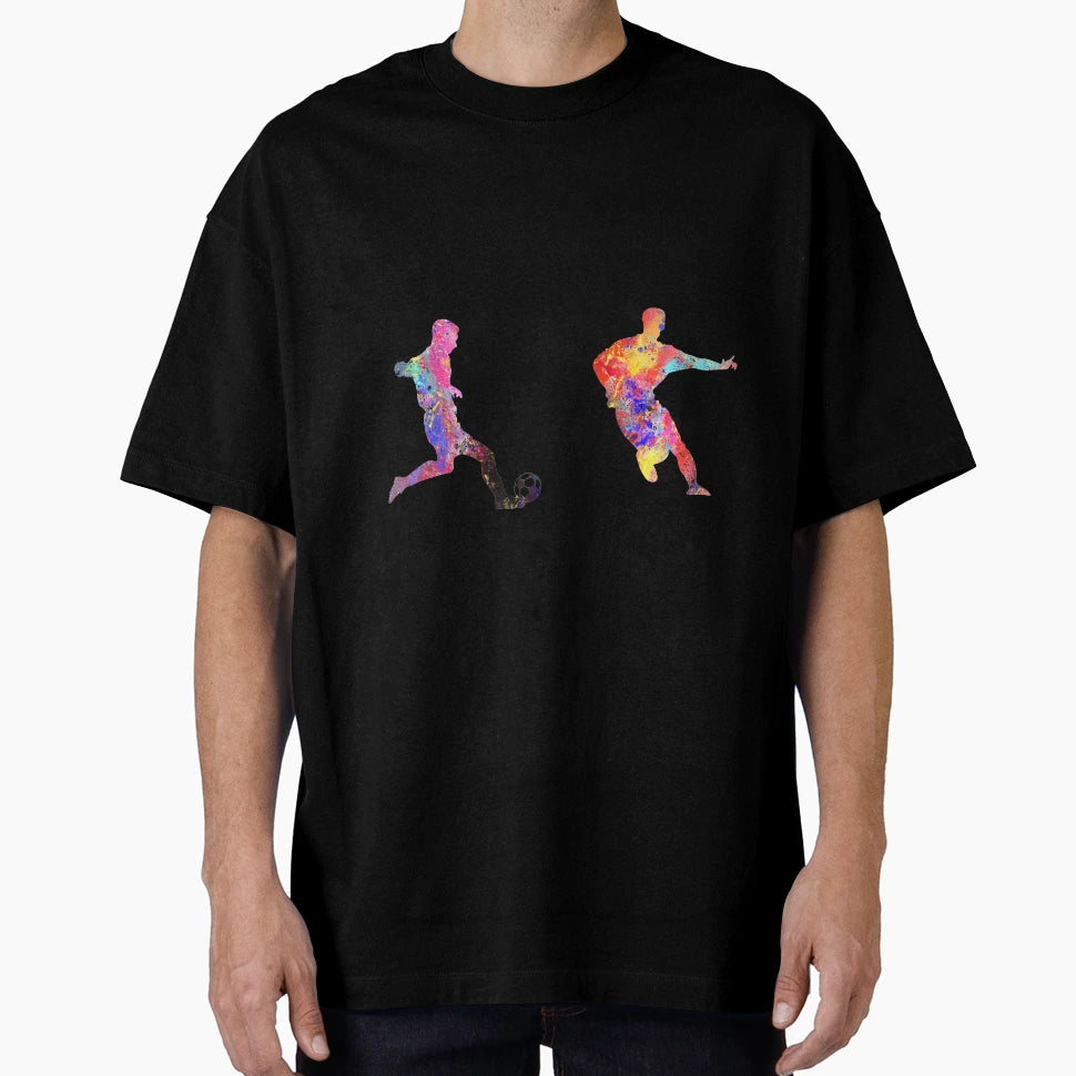 Mens Football Dribbling Ball While T-Shirt - Fun Novelty Design for Adults - T-Shirt, Sweatshirt, Hoodie
