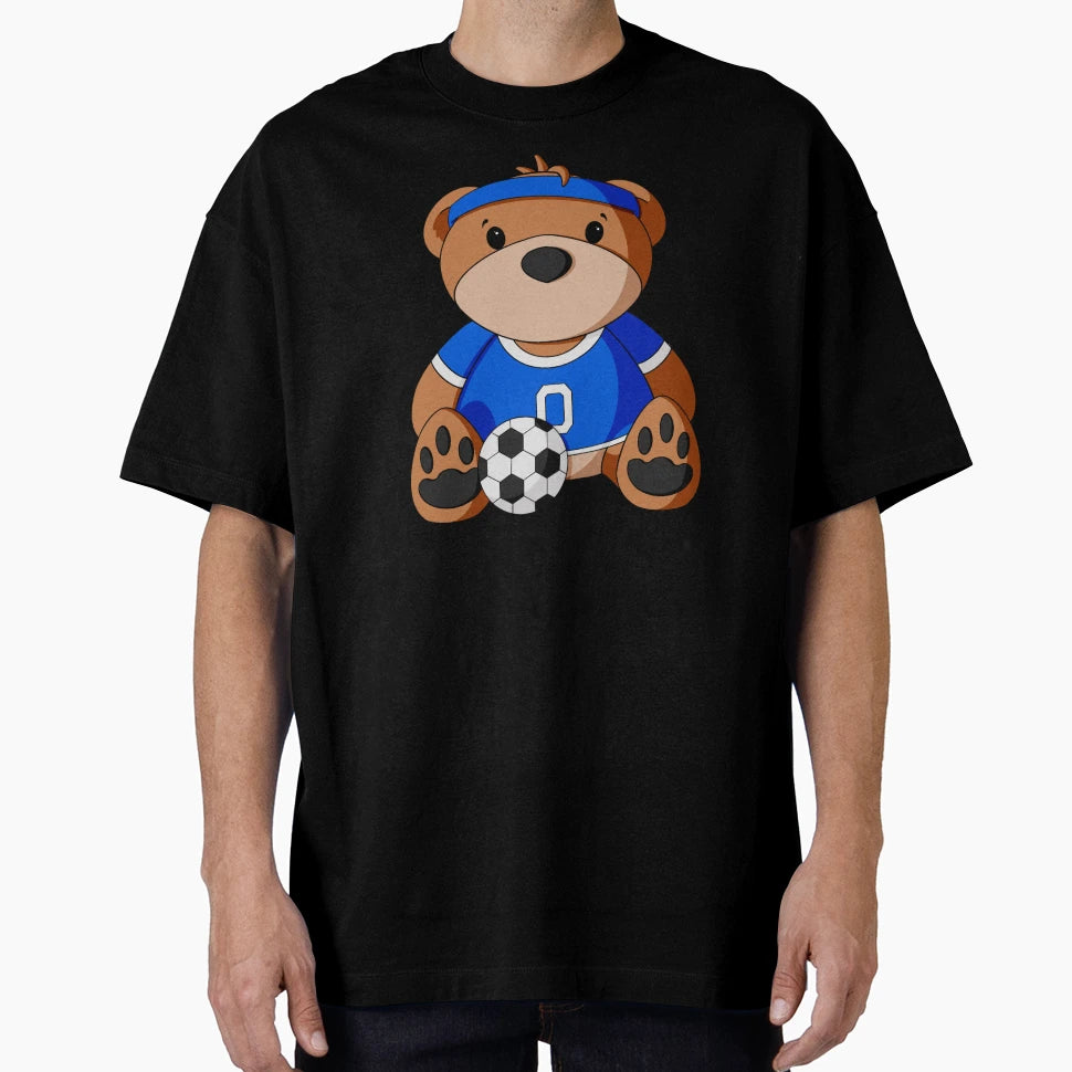 Soccer Player Teddy Bear T-Shirt - Minimalist Print Men Women - T-Shirt, Sweatshirt, Hoodie