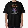 Game legend Born in December BW by Nemesiscrowd - Adult & Kids T-Shirts, Sweatshirts & Hoodies apparel design preview 1