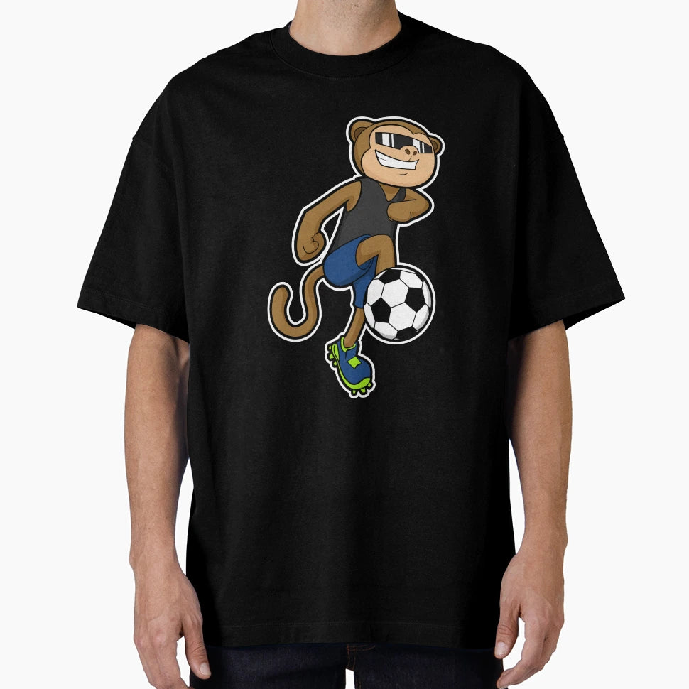 Monkey As Soccer Player Soccer T-Shirt - Casual Everyday Wear Unisex - T-Shirt, Sweatshirt, Hoodie