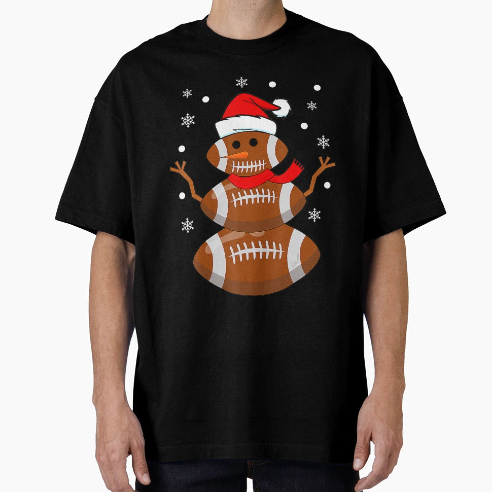 Football Snowman Football T-Shirt - Unique Graphic Unisex - T-Shirt, Sweatshirt, Hoodie