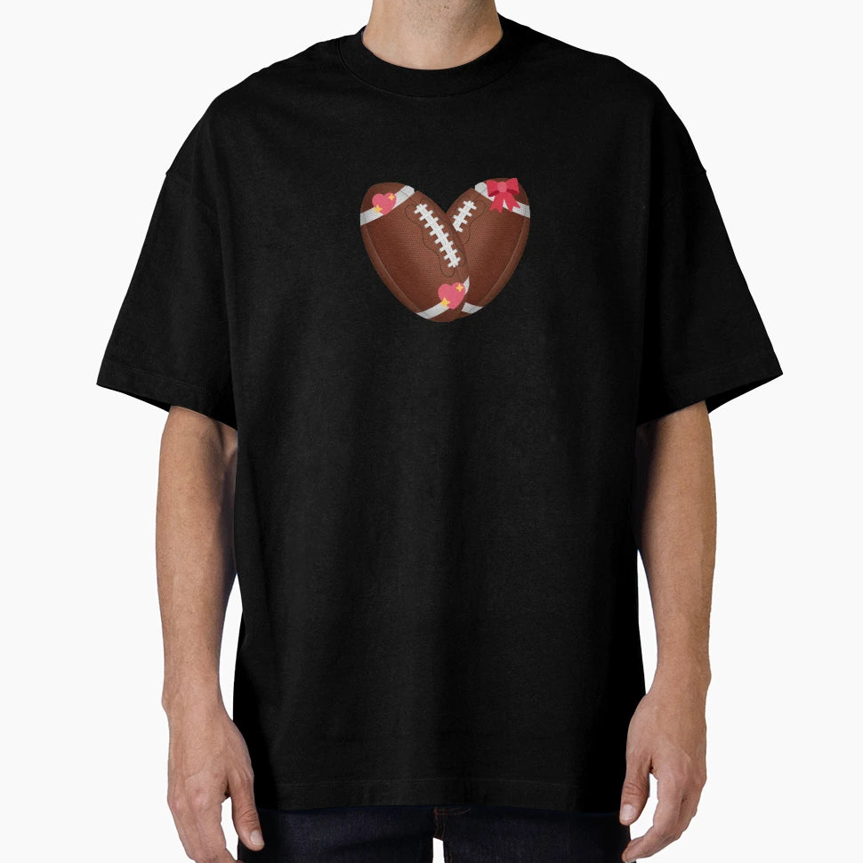 This Is My Valentine And Football T-Shirt - Novelty Apparel Unisex - T-Shirt, Sweatshirt, Hoodie