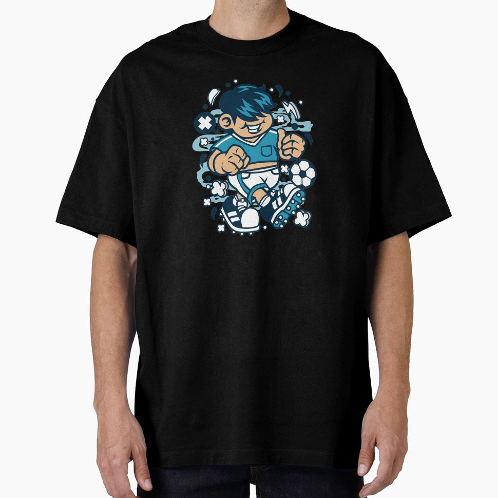Soccer Fun Football Character T-Shirt - Casual Everyday Wear Men Women - T-Shirt, Sweatshirt, Hoodie
