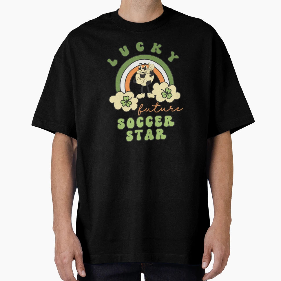 Lucky Future Soccer Star St Patricks Day T-Shirt - Unique Graphic Unisex - T-Shirt, Sweatshirt, Hoodie
