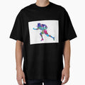American Football Player Watercolor T-Shirt - Unique Graphic for Adults - T-Shirt, Sweatshirt, Hoodie