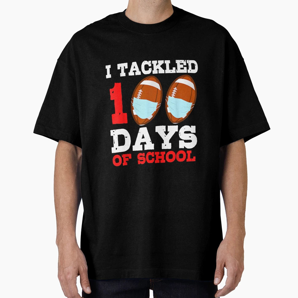 Football Masks Funny 100 Days T-Shirt - Minimalist Print Unisex - T-Shirt, Sweatshirt, Hoodie