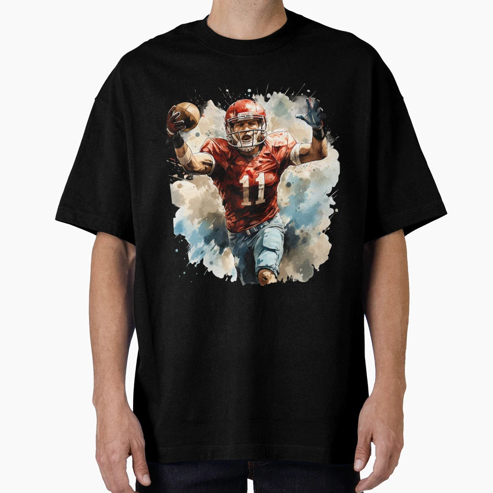 Football Player 3 T-Shirt - Graphic Print Unisex - T-Shirt, Sweatshirt, Hoodie