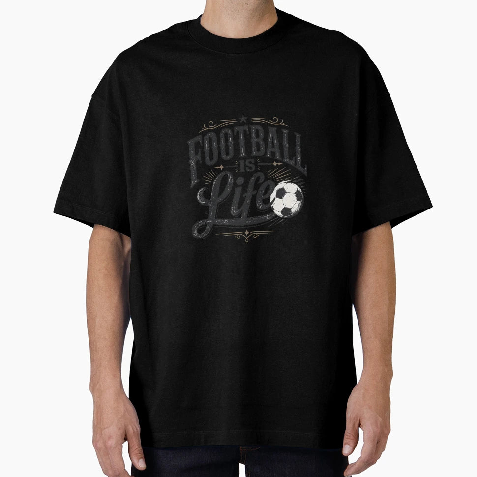 Football Is Life Soccer Lover T-Shirt - Minimalist Print Unisex - T-Shirt, Sweatshirt, Hoodie