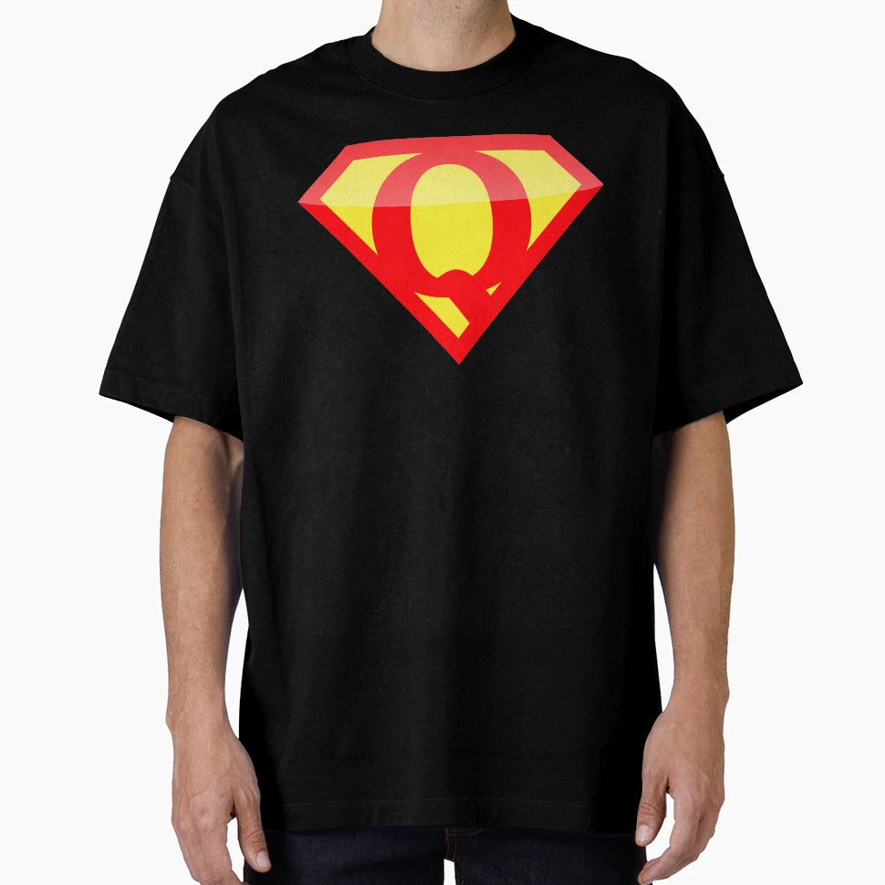 Superhero Symbol Letter Q Logo T-Shirt - Graphic Print for Adults - T-Shirt, Sweatshirt, Hoodie