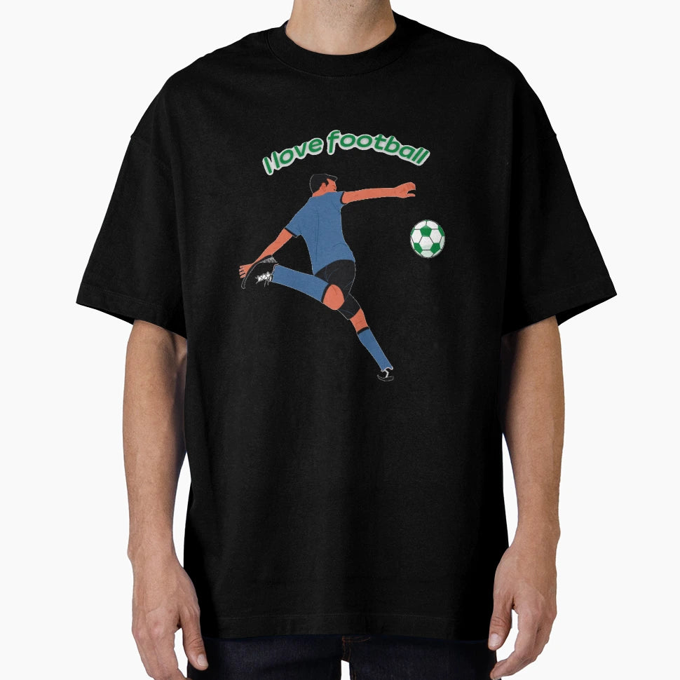 I Love Football T-Shirt - Trendy Graphic for Adults - T-Shirt, Sweatshirt, Hoodie