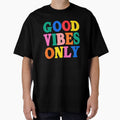 Colorful "Good Vibes Only" Quote Positive Summer - Adult & Kids T-Shirts, Sweatshirts & Hoodies apparel design preview 1