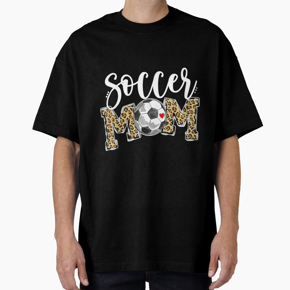 Soccer Mom Leopard Soccer Mom Mothers T-Shirt - Aesthetic Graphic Men Women - T-Shirt, Sweatshirt, Hoodie