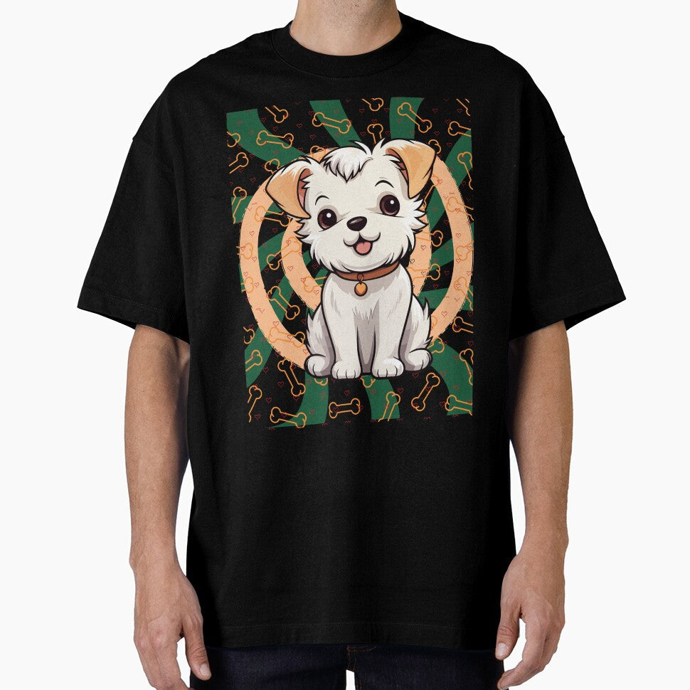 Retro Puppy Love Cute Vintage Dog by LovelY PrintS - Adult & Kids T-Shirts, Sweatshirts & Hoodies apparel design preview 1