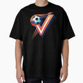 Volley Strike Football Monogram V T-Shirt - Aesthetic Graphic Unisex - T-Shirt, Sweatshirt, Hoodie