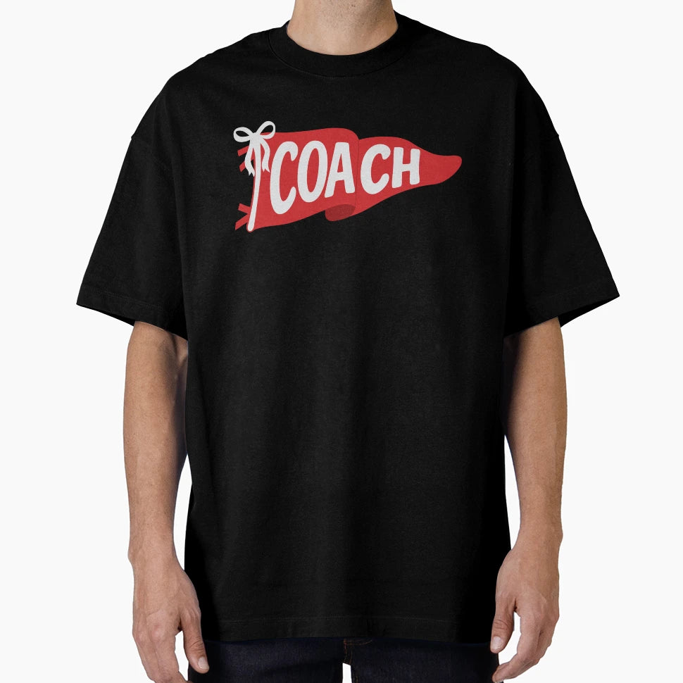 Coach Pennant Flag Red T-Shirt - Unique Graphic for Adults - T-Shirt, Sweatshirt, Hoodie