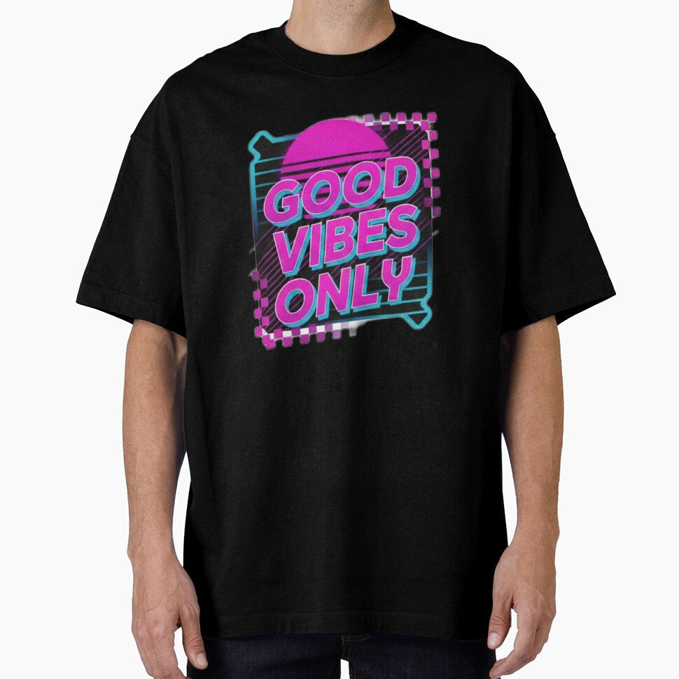 Good Vibes Only Typography Motivational Design by - Adult & Kids T-Shirts, Sweatshirts & Hoodies apparel design preview 1