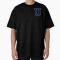 Navy Blue Letter U Initial Monogram T-Shirt - Minimalist Print for Adults - T-Shirt, Sweatshirt, Hoodie