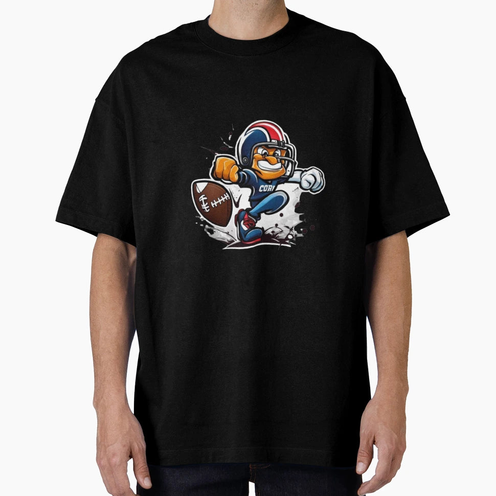 Football Cartoon Character T-Shirt - Streetwear Style Unisex - T-Shirt, Sweatshirt, Hoodie