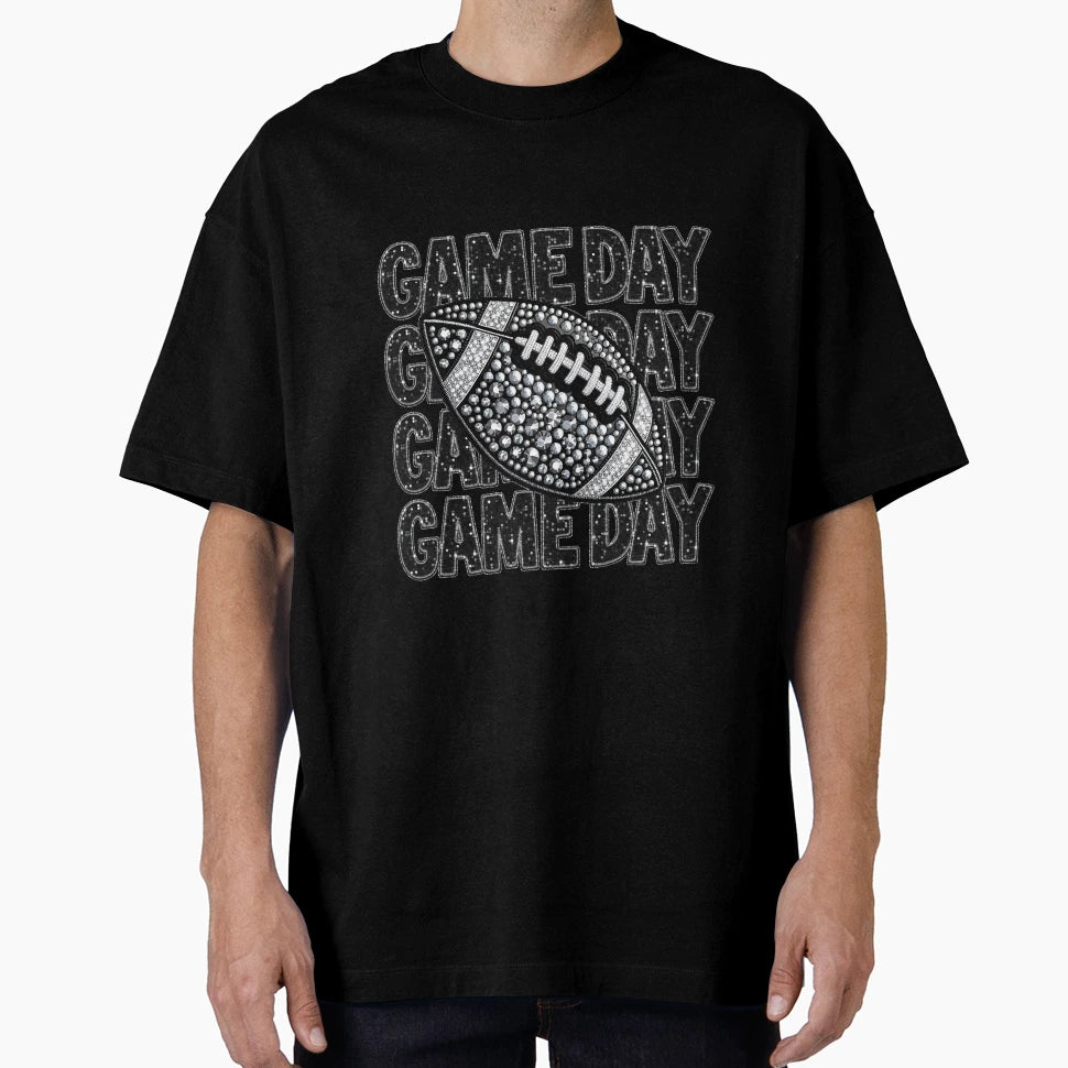 Game Day Football Png Faux T-Shirt - Casual Everyday Wear Men Women - T-Shirt, Sweatshirt, Hoodie