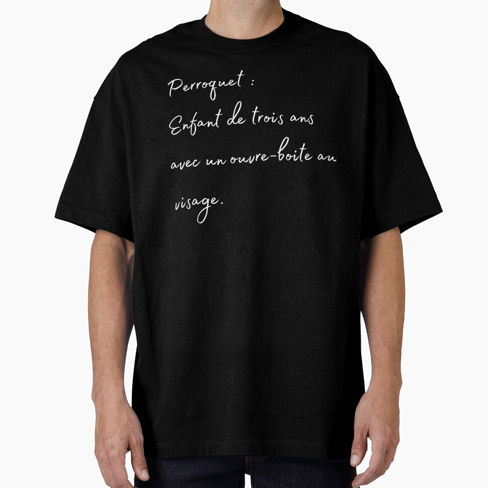 Parrot 3years old kid french quote white by L'Atelier - Adult & Kids T-Shirts, Sweatshirts & Hoodies apparel design preview 1