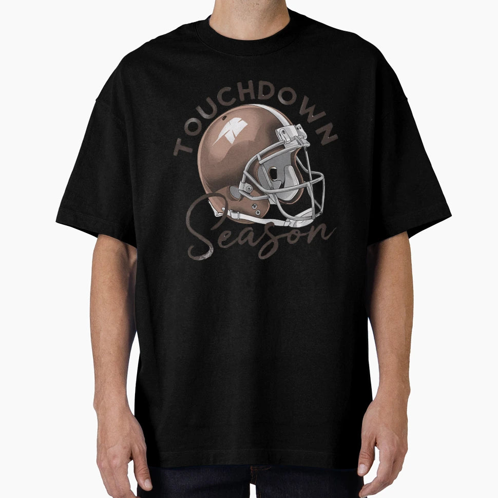 Touchdown Season Football Fan Helmet T-Shirt - Graphic Print Men Women - T-Shirt, Sweatshirt, Hoodie