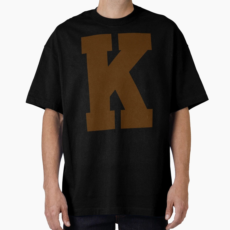 Alphabet Brown K Sports Letter K T-Shirt - Fun Novelty Design Unisex - T-Shirt, Sweatshirt, Hoodie