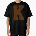 Alphabet Brown K Sports Letter K T-Shirt - Fun Novelty Design Unisex - T-Shirt, Sweatshirt, Hoodie