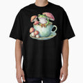 Frog and Amanita Mushrooms in a Mug by JuliaPop - Adult & Kids T-Shirts, Sweatshirts & Hoodies apparel design preview 1