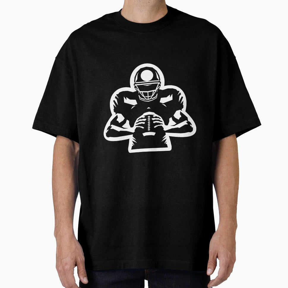 Football Player Holding Football T-Shirt - Trendy Graphic Men Women - T-Shirt, Sweatshirt, Hoodie
