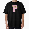 P Preppy Varsity Letter Patch T-Shirt - Fun Novelty Design for Adults - T-Shirt, Sweatshirt, Hoodie