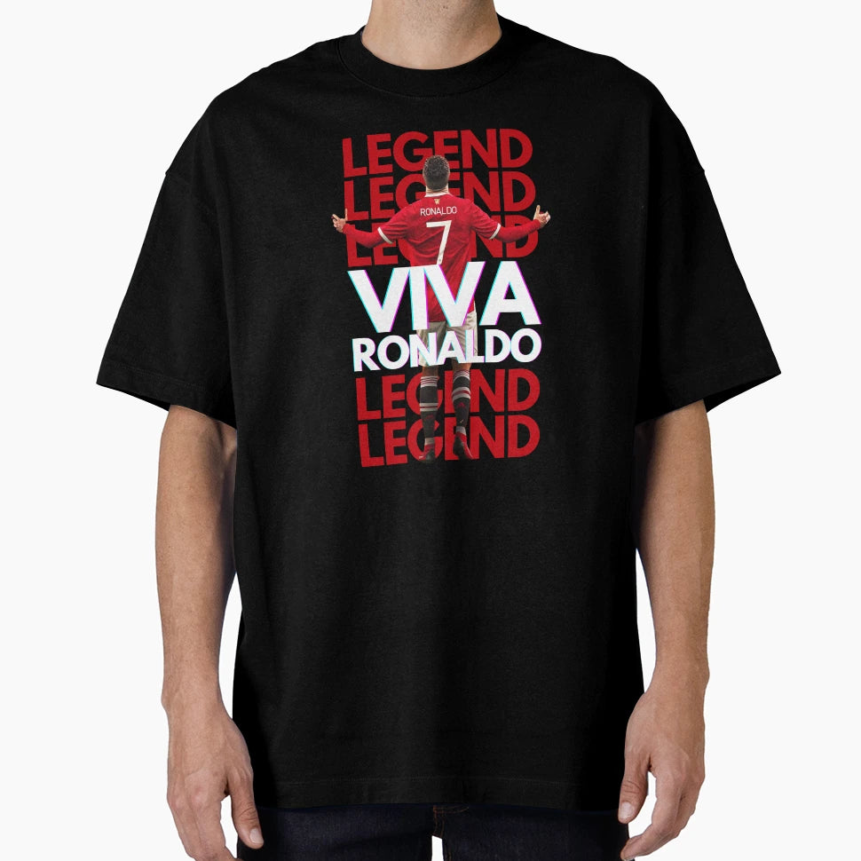 Viva Ronaldo Legend Red White T-Shirt - Graphic Print Unisex - T-Shirt, Sweatshirt, Hoodie