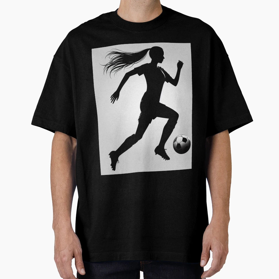Soccer Player Running Ball T-Shirt - Graphic Print Men Women - T-Shirt, Sweatshirt, Hoodie