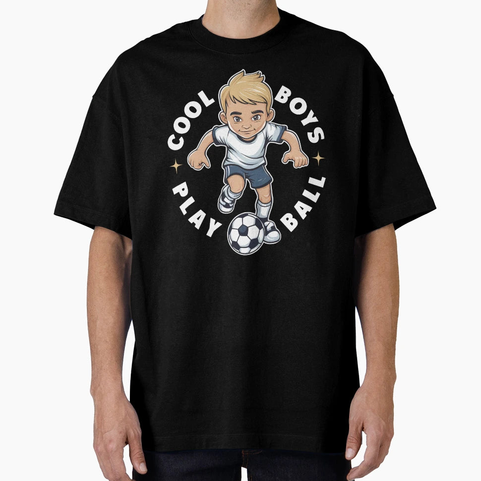 Play Ball Soccer Player Cartoon T-Shirt - Minimalist Print Unisex - T-Shirt, Sweatshirt, Hoodie