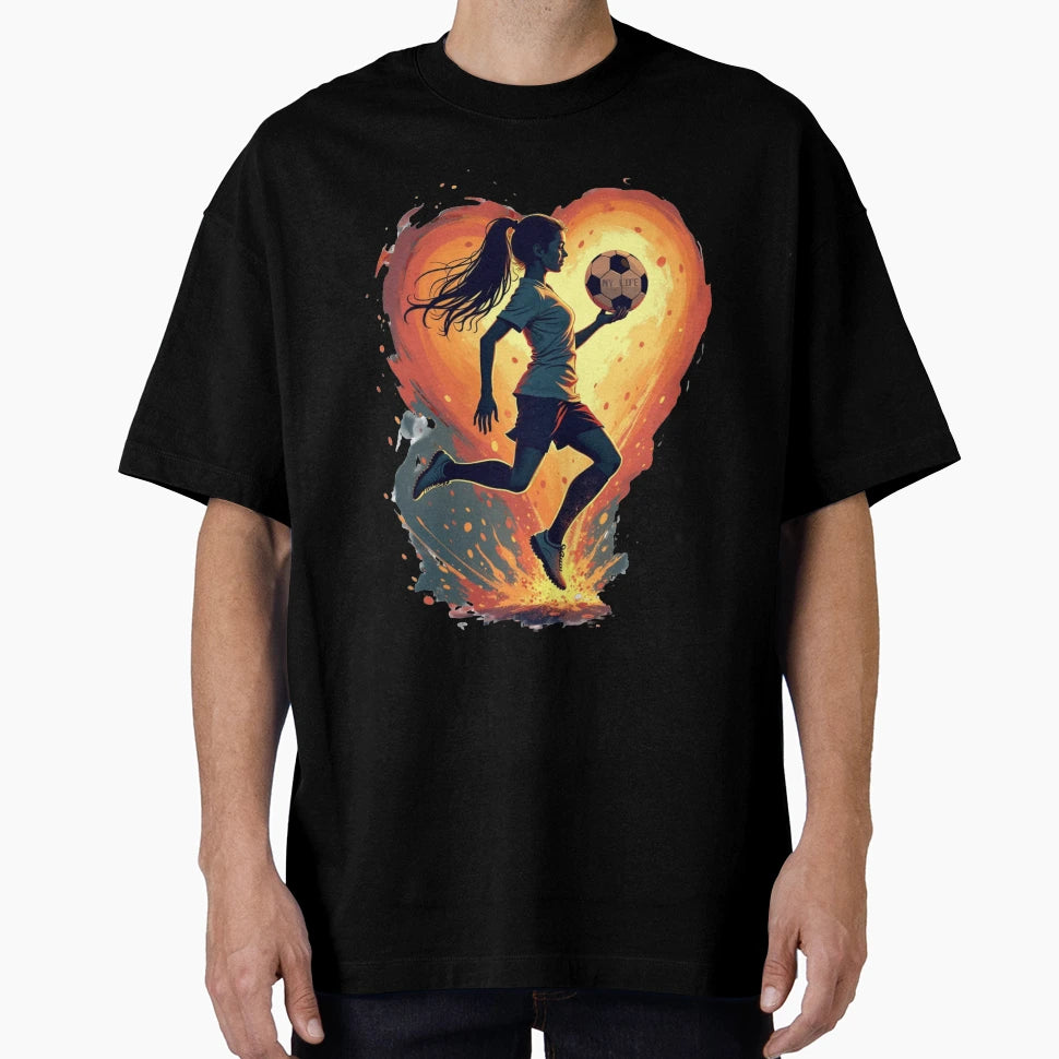 Soccer Football Explosion Heart T-Shirt - Custom Art Print for Adults - T-Shirt, Sweatshirt, Hoodie