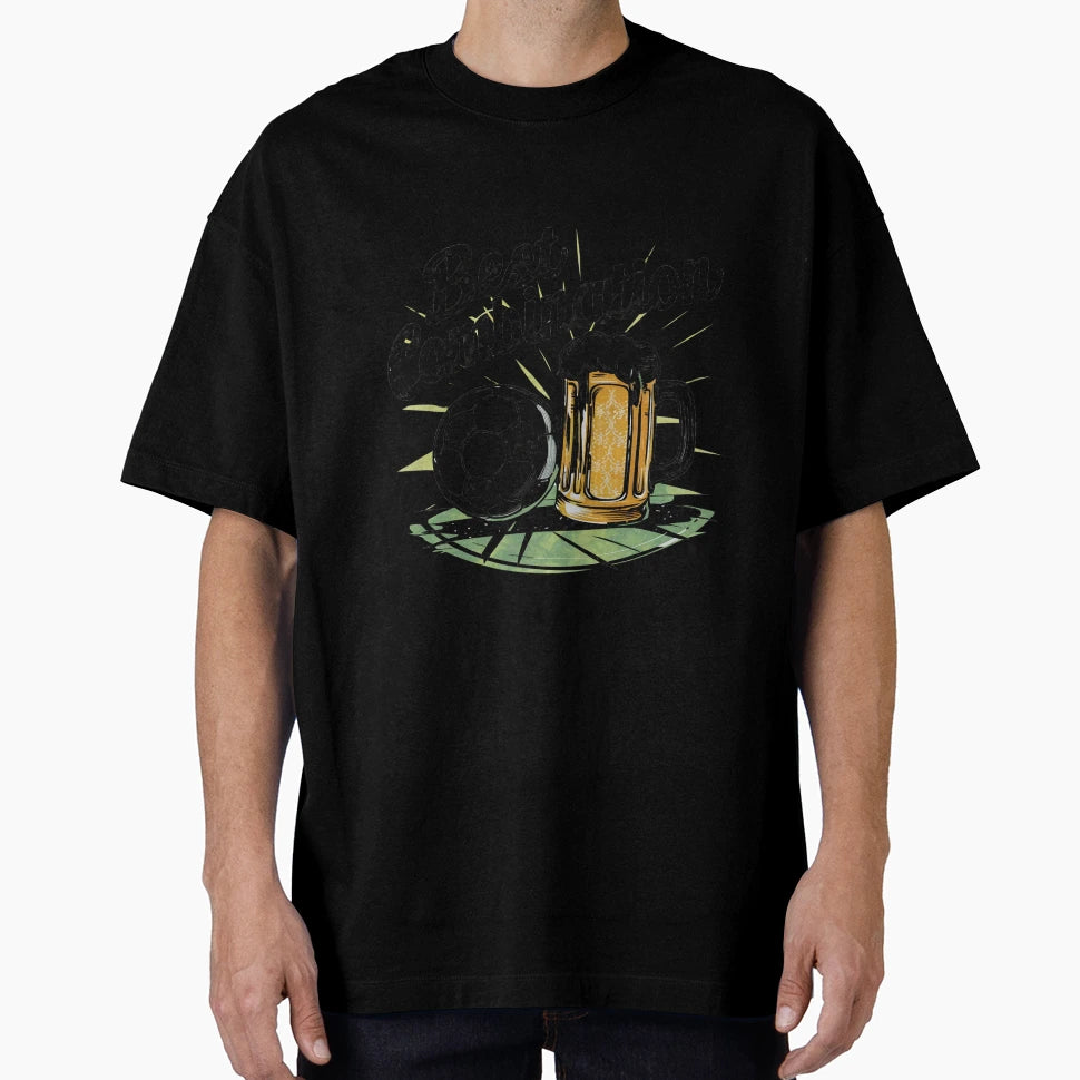 Best Combination Beer And Football T-Shirt - Custom Art Print for Adults - T-Shirt, Sweatshirt, Hoodie