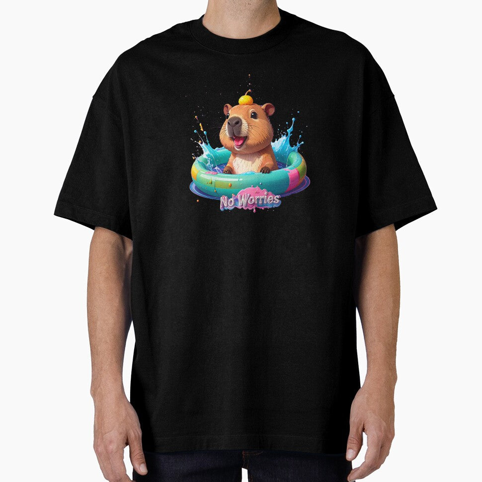 Stay Chill Cute Capybara Orange Fruit Figure by - Adult & Kids T-Shirts, Sweatshirts & Hoodies apparel design preview 1