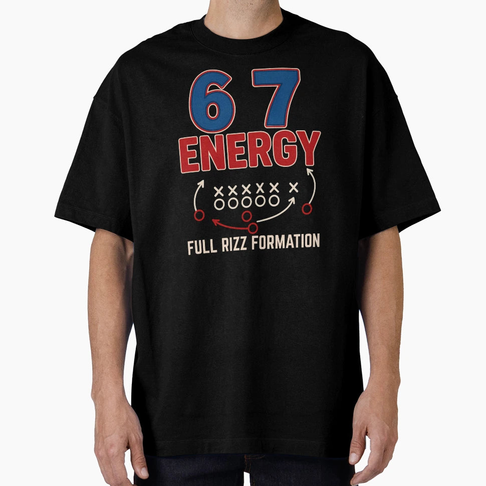 6 7 Meme Football Full Rizz Formation T-Shirt - Unique Graphic Men Women - T-Shirt, Sweatshirt, Hoodie