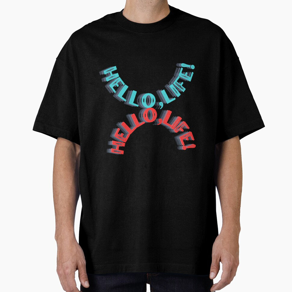 Hello, Life! Bold Motivational Typography by gh7aby - Adult & Kids T-Shirts, Sweatshirts & Hoodies apparel design preview 1