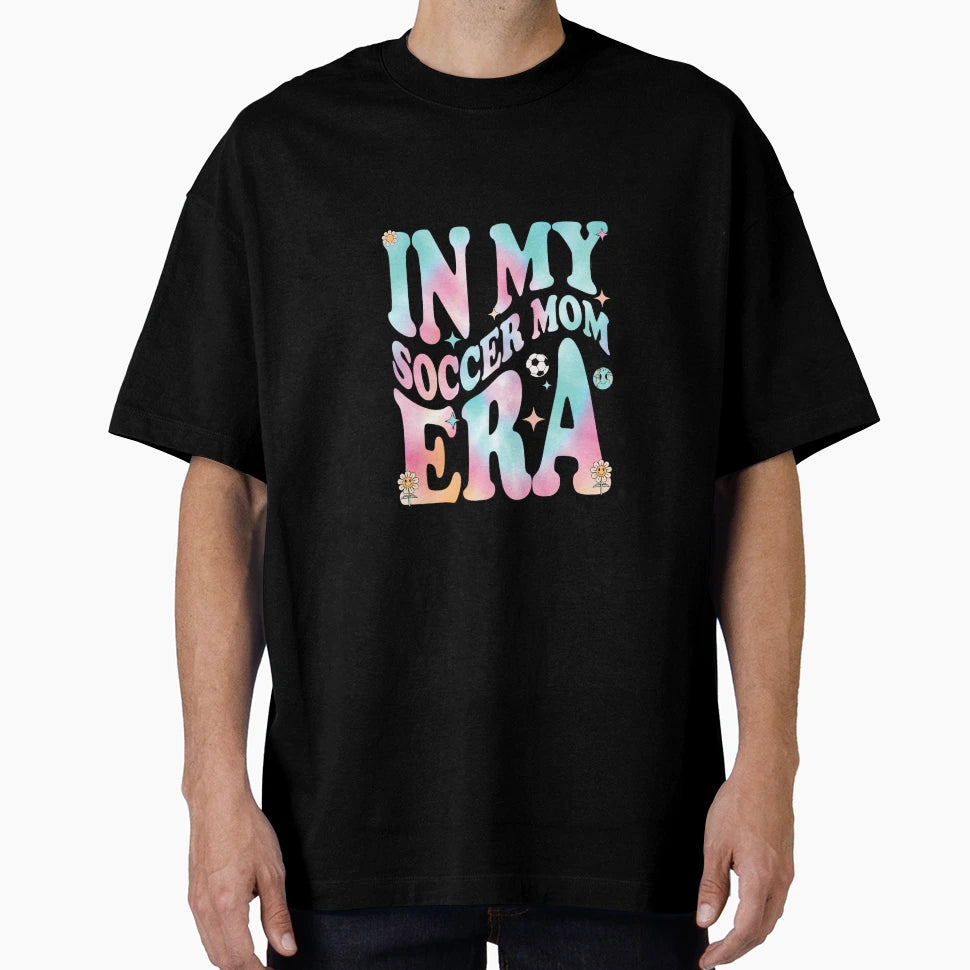 My Soccer Mom Era Groovy My Soccer T-Shirt - Aesthetic Graphic for Adults - T-Shirt, Sweatshirt, Hoodie