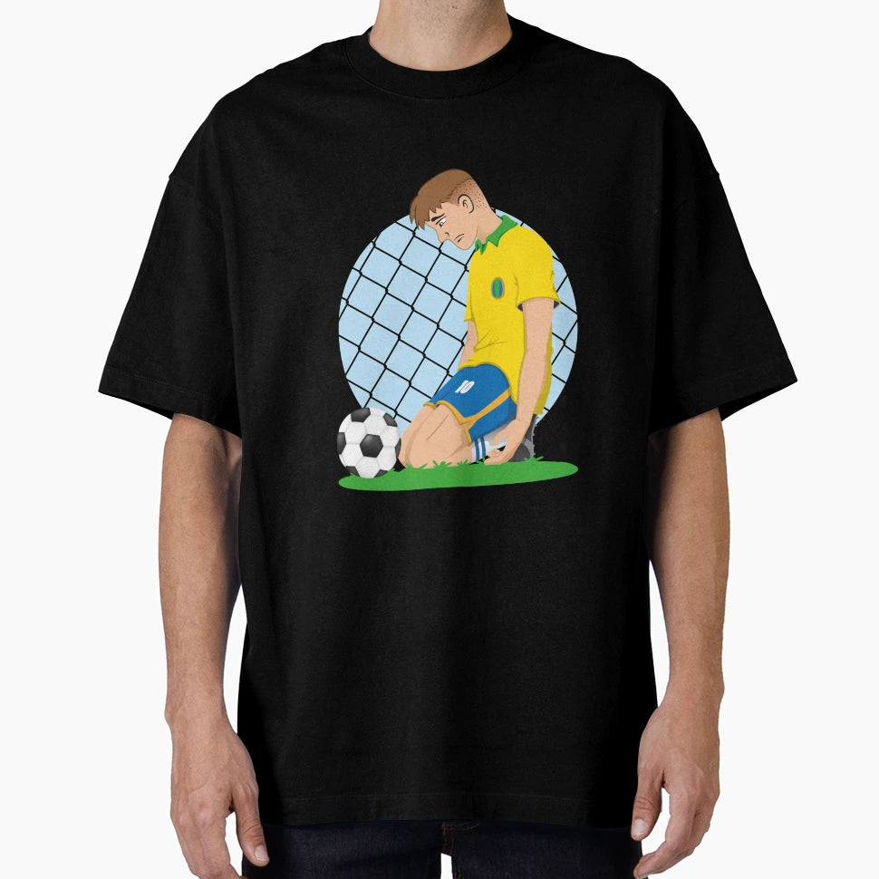 Soccer Player Sad Brazil Knee T-Shirt - Casual Everyday Wear Men Women - T-Shirt, Sweatshirt, Hoodie