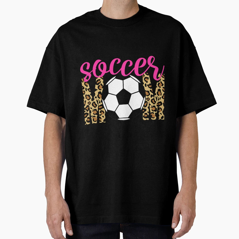 Soccer Mom Trendy Leopard Game Day Mama T-Shirt - Custom Art Print Unisex - T-Shirt, Sweatshirt, Hoodie