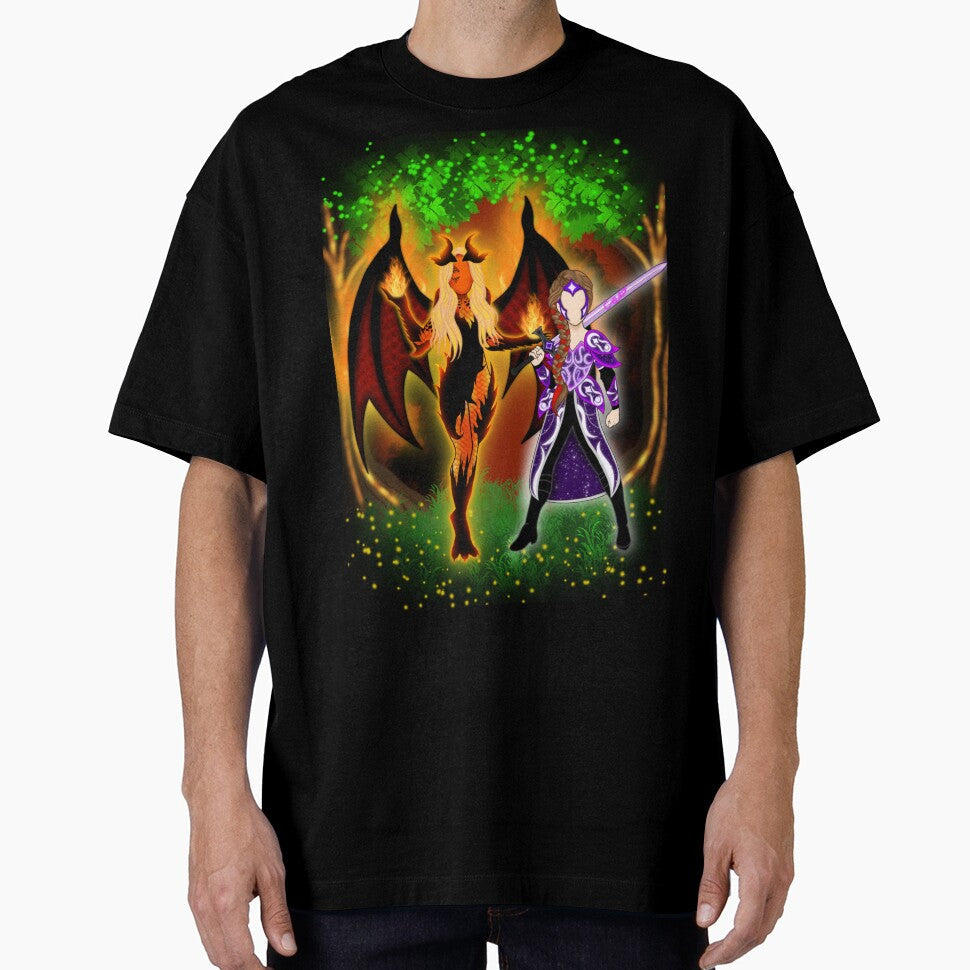 The Dragon and her human by CrazyCae's Cinematic - Adult & Kids T-Shirts, Sweatshirts & Hoodies apparel design preview 1