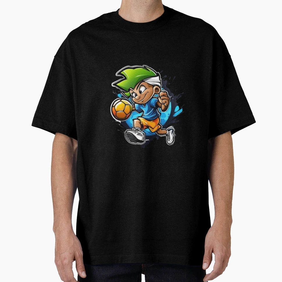 Soccer Cartoon Character T-Shirt - Streetwear Style Men Women - T-Shirt, Sweatshirt, Hoodie