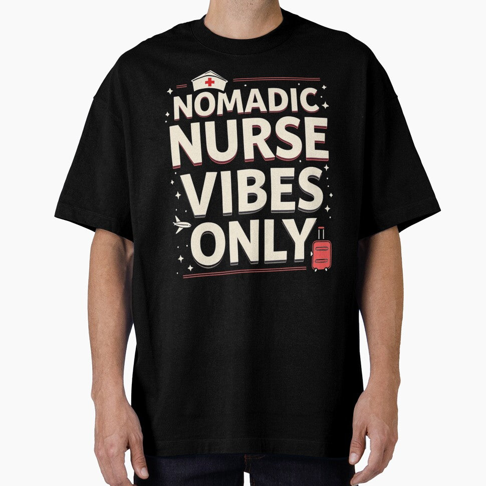 Nomadic Nurse Vibes Only by PerkzPrints - Adult & Kids T-Shirts, Sweatshirts & Hoodies apparel design preview 1