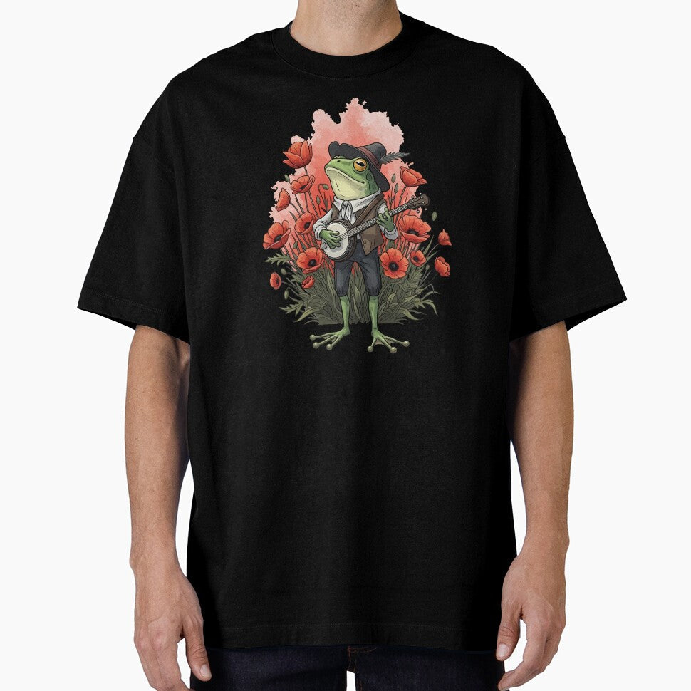 Cute Banjo Playing Toad by StudioJohan - Adult & Kids T-Shirts, Sweatshirts & Hoodies apparel design preview 1