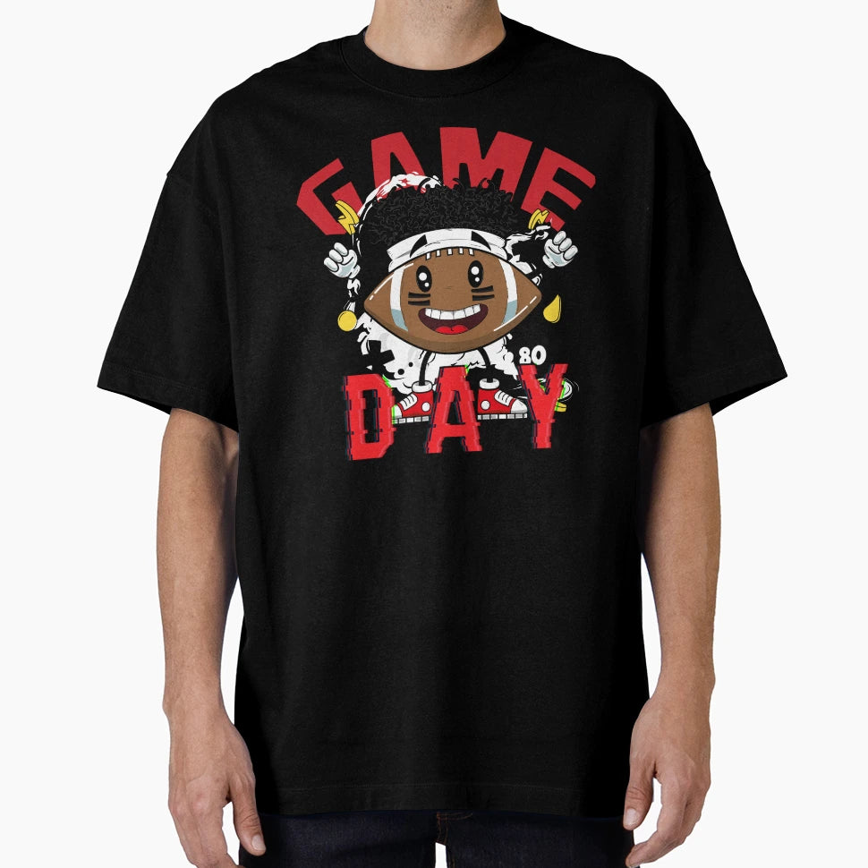 Red Gold Touchdown Mascot T-Shirt - Custom Art Print Men Women - T-Shirt, Sweatshirt, Hoodie