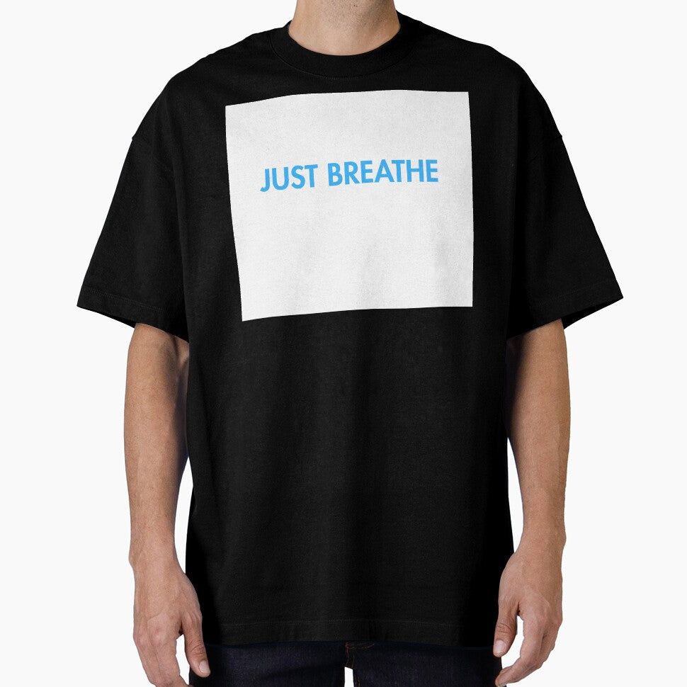 Just Breathe Minimalist Mindfulness Quote by - Adult & Kids T-Shirts, Sweatshirts & Hoodies apparel design preview 1