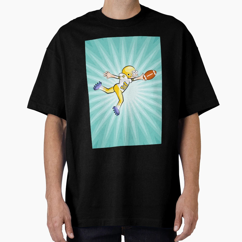 American Football Player Stays Ball T-Shirt - Trendy Graphic Men Women - T-Shirt, Sweatshirt, Hoodie