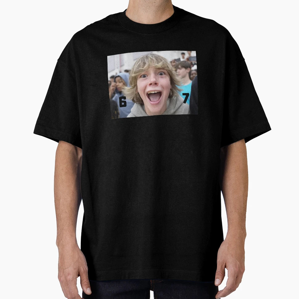 6 7 Meme Funny Meme Illustration 6 T-Shirt - Fun Novelty Design for Adults - T-Shirt, Sweatshirt, Hoodie